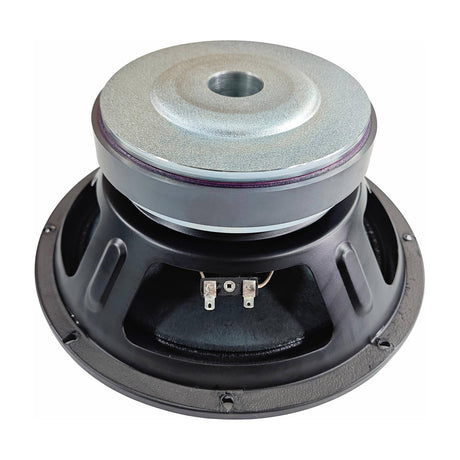 Citronic NL2-10LF-3004 10" 300W subwoofer driver with black steel basket, silver magnet housing, and visible terminals, shown at an angle on white background.