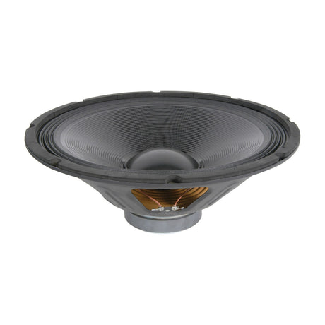 QTX QT Series 15" replacement driver woofer with black cone, copper wiring and metal frame, shown on a plain white background.