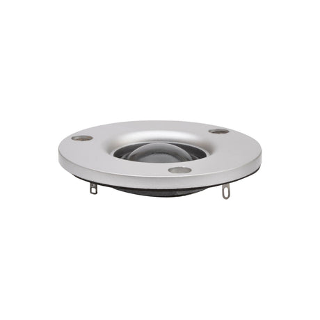 Citronic ST-1T8 25mm silk dome tweeter from AVSL with circular silver face-plate, mesh-covered dome, and two terminal tabs, shown on a white background.
