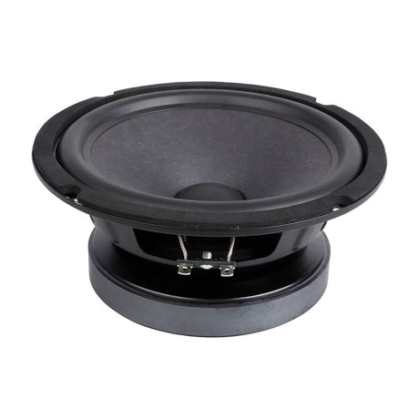 Citronic LFCUBA-6 6.5" 8 Ohm PA replacement woofer with black cone, steel frame, and dual terminal connectors, shown on a plain white background.