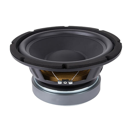 Citronic CORVA-8 8" 350W 8ohm woofer with steel basket frame, black cone and foam surround, shown from a side angle on a white background.