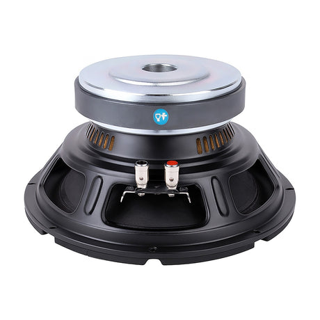 Citronic CORVA-10SA 10" replacement subwoofer with black cone, chrome-finish magnet housing, and dual terminal connectors, shown on a plain white background.