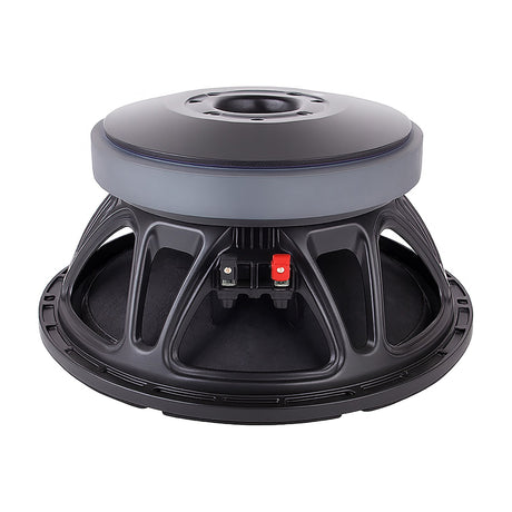 Citronic CORVA-12S 12" 700W subwoofer driver, rear view showing steel basket, grey surround, and red/black terminal connectors on a plain white background.