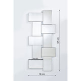 Criss Cross Ten Panel Bevelled Wall Mirror 171cm