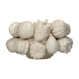 Glazed Ceramic Fruit Vase – Ivory