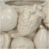 Glazed Ceramic Fruit Vase – Ivory