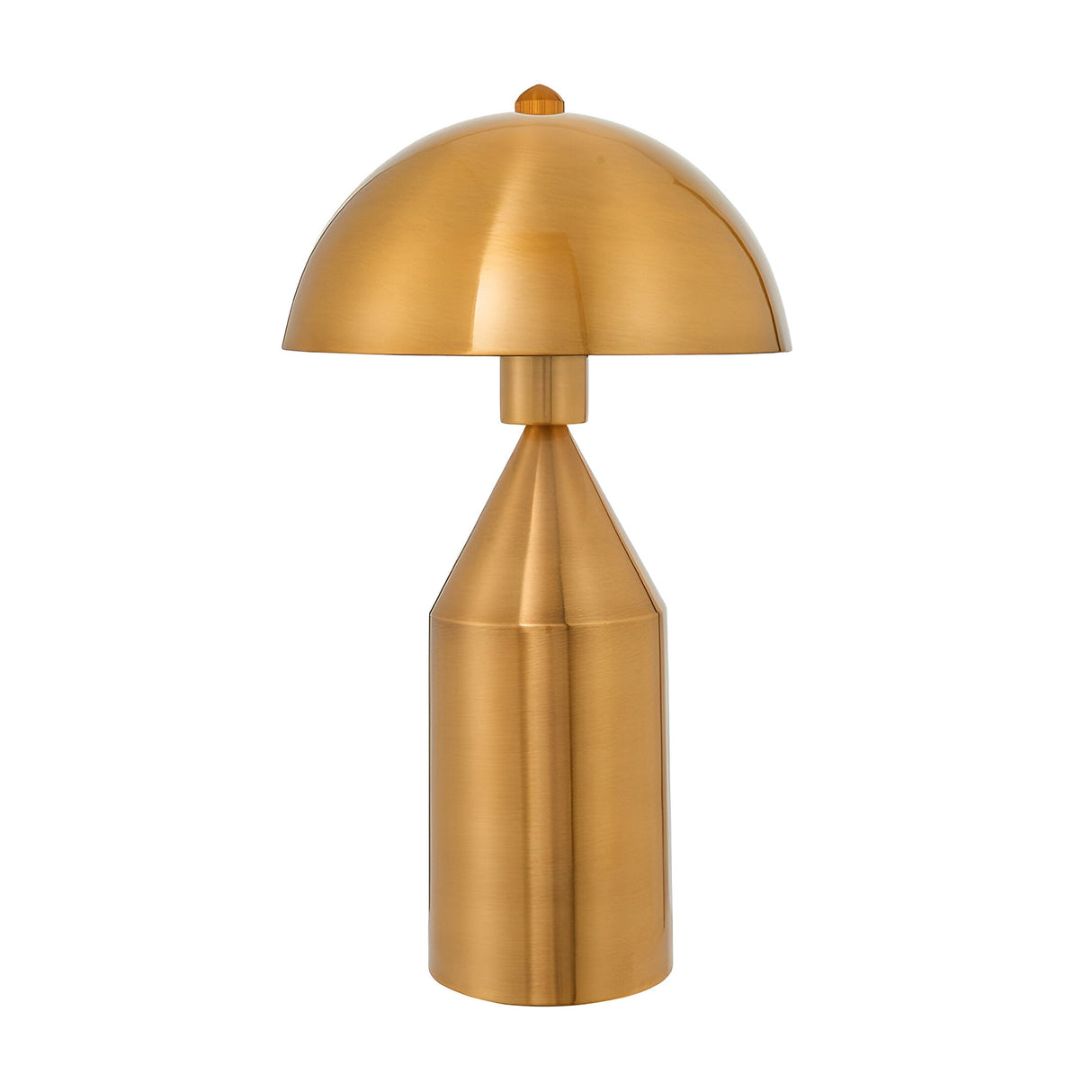 Castford Table Lamp in antique brass finish with dome-shaped metal shade and cylindrical base, shown on a plain white background.