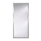 Bremen Silver Moulded Frame Full Length Mirror 170cm, a rectangular full-length mirror with a stepped silver frame, shown on a plain white background.