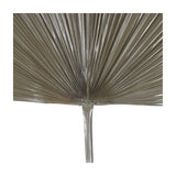 Libra Interiors Wide Fan Palm Leaf faux plant in brown, showing the pleated fan-shaped leaf spreading from a slender central stem against a white background.