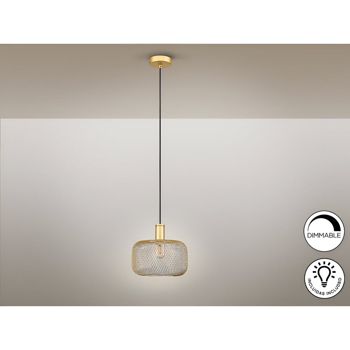 Osiris 1 Light Pendant - Gold