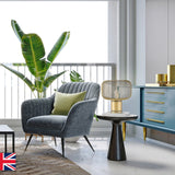 Osiris Metal Mesh Table Lamp - Gold shown in a room setting