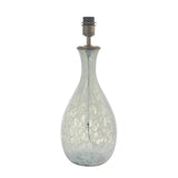Bronze Carldale table lamp with grey cloud-effect glass in a curved hourglass shape and brushed metal fittings, on a white background.