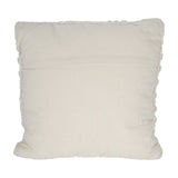 Reverse of Libra Interiors Textured Cotton 50cm square cushion in natural beige, showing plain cotton back with envelope opening on a white background.