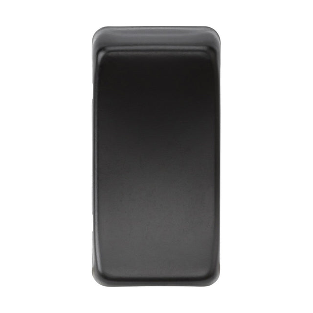 The image features the Switch Cover - Matt Black, featuring ABS construction with a smooth matt black finish and slightly rounded edges, set against a white background.