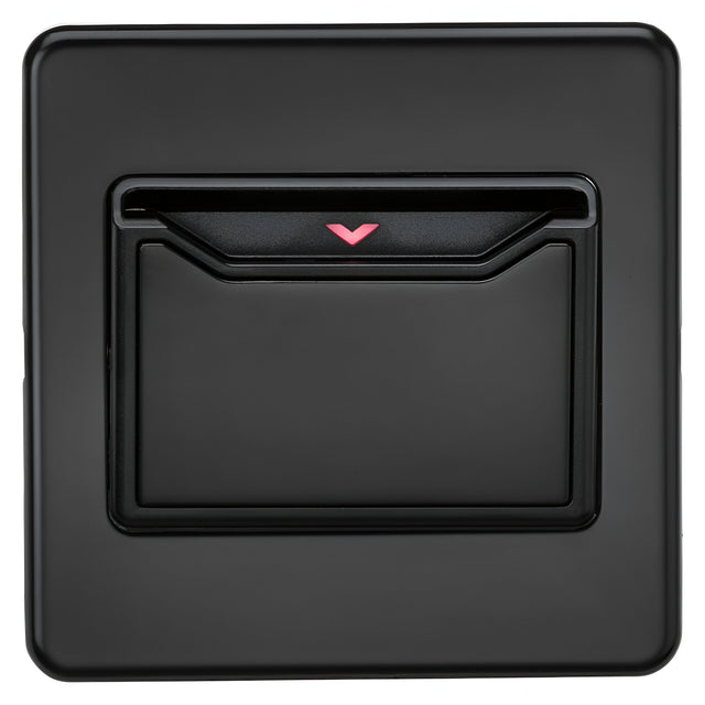32A 1G Key Card Switch - Matt Black