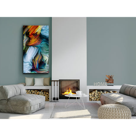 Simbiosis Electric Rainbow Flow Photography Print – 150x80cm