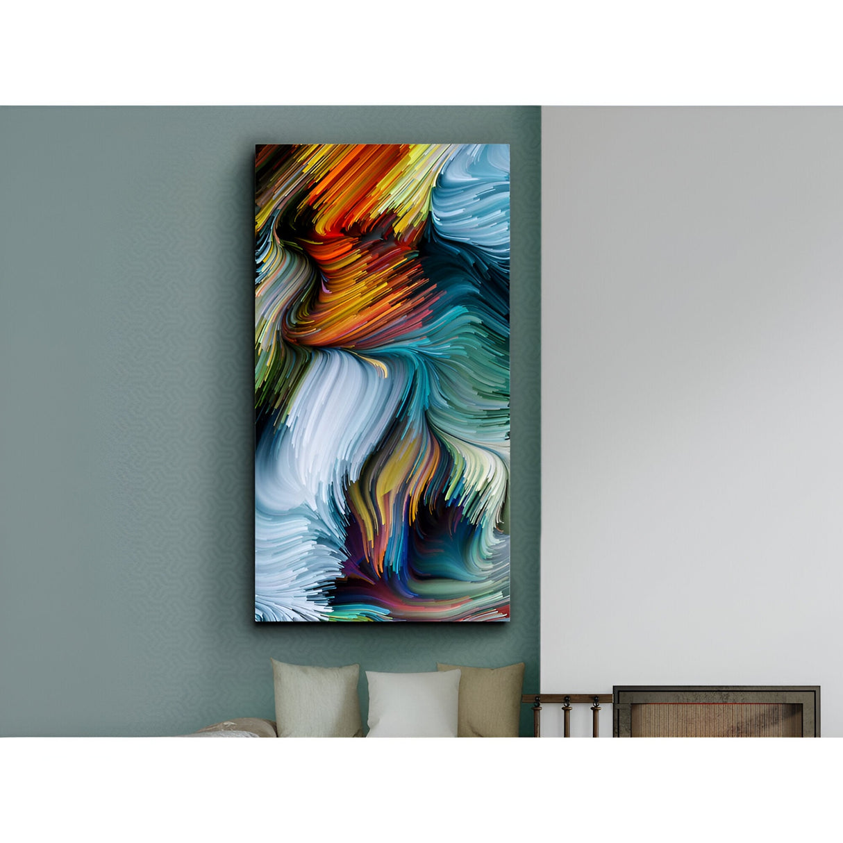 Simbiosis Electric Rainbow Flow Photography Print – 150x80cm