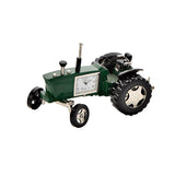 Miniature Tractor Roman Dial Metal Mantel Clock - Green & Black