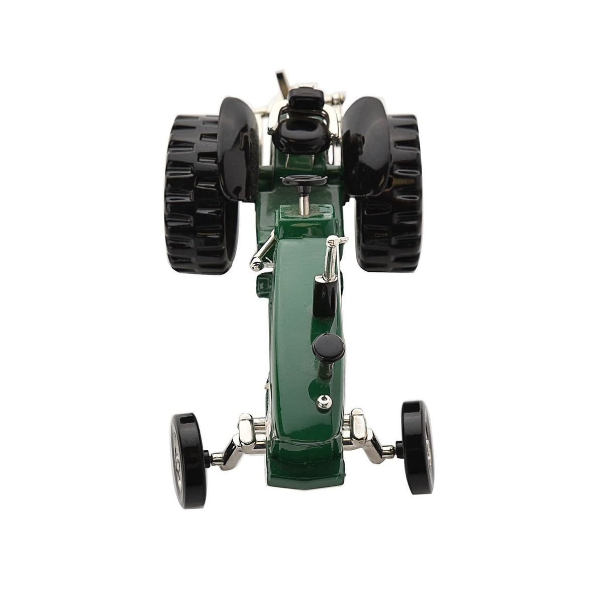 Miniature Tractor Roman Dial Metal Mantel Clock - Green & Black