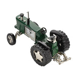 Miniature Tractor Roman Dial Metal Mantel Clock - Green & Black