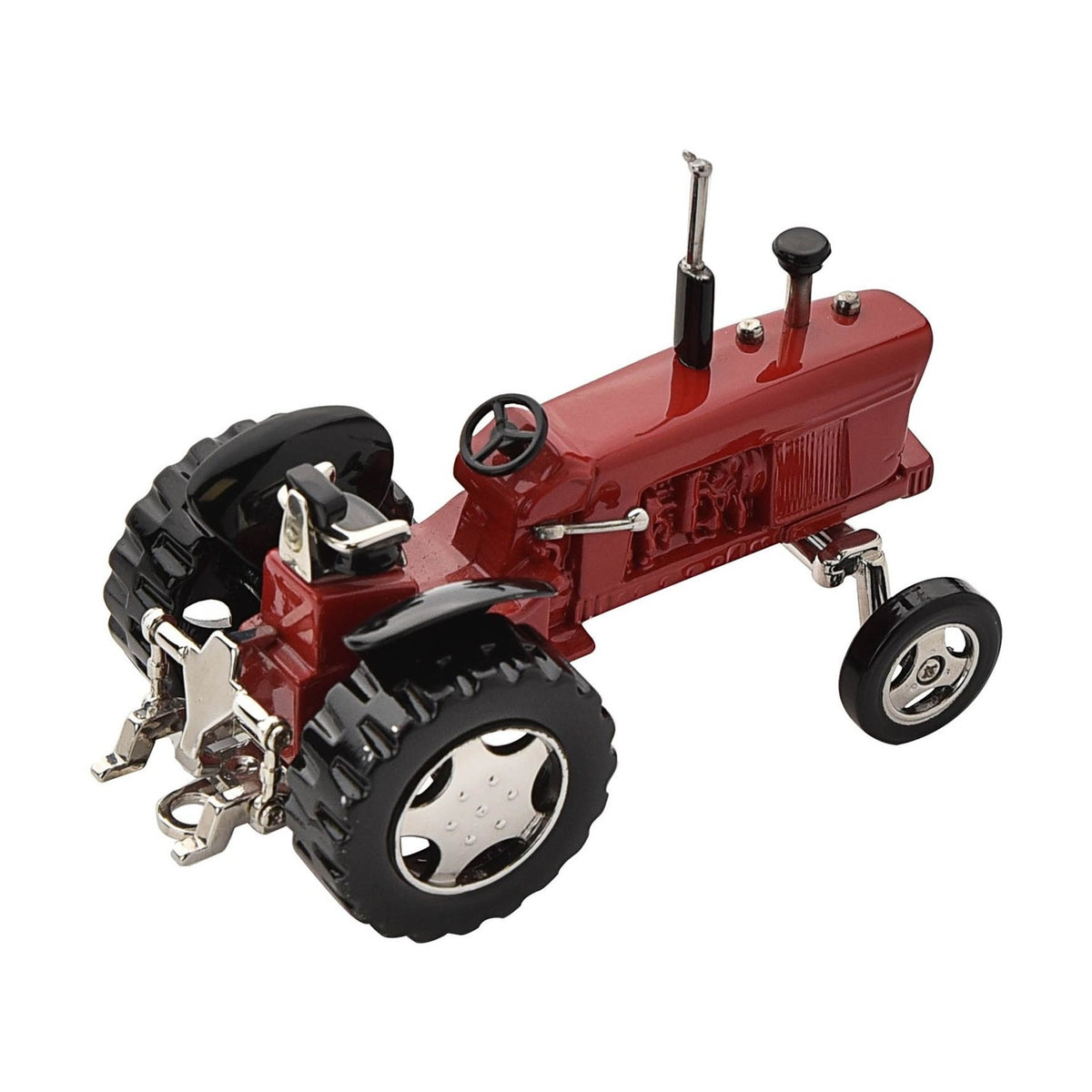 Miniature Tractor Mantel Clock with Roman Dial - Red & Black
