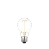 Endon 6W E27 LED filament GLS bulb with clear glass, visible warm white filaments and silver screw cap, shown on a plain white background.