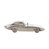 Old Sports Car Miniature Quartz Metal Mantel Clock - Silver