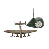 Lancaster Plane Miniature Metal Mantel Clock - Green & Brown