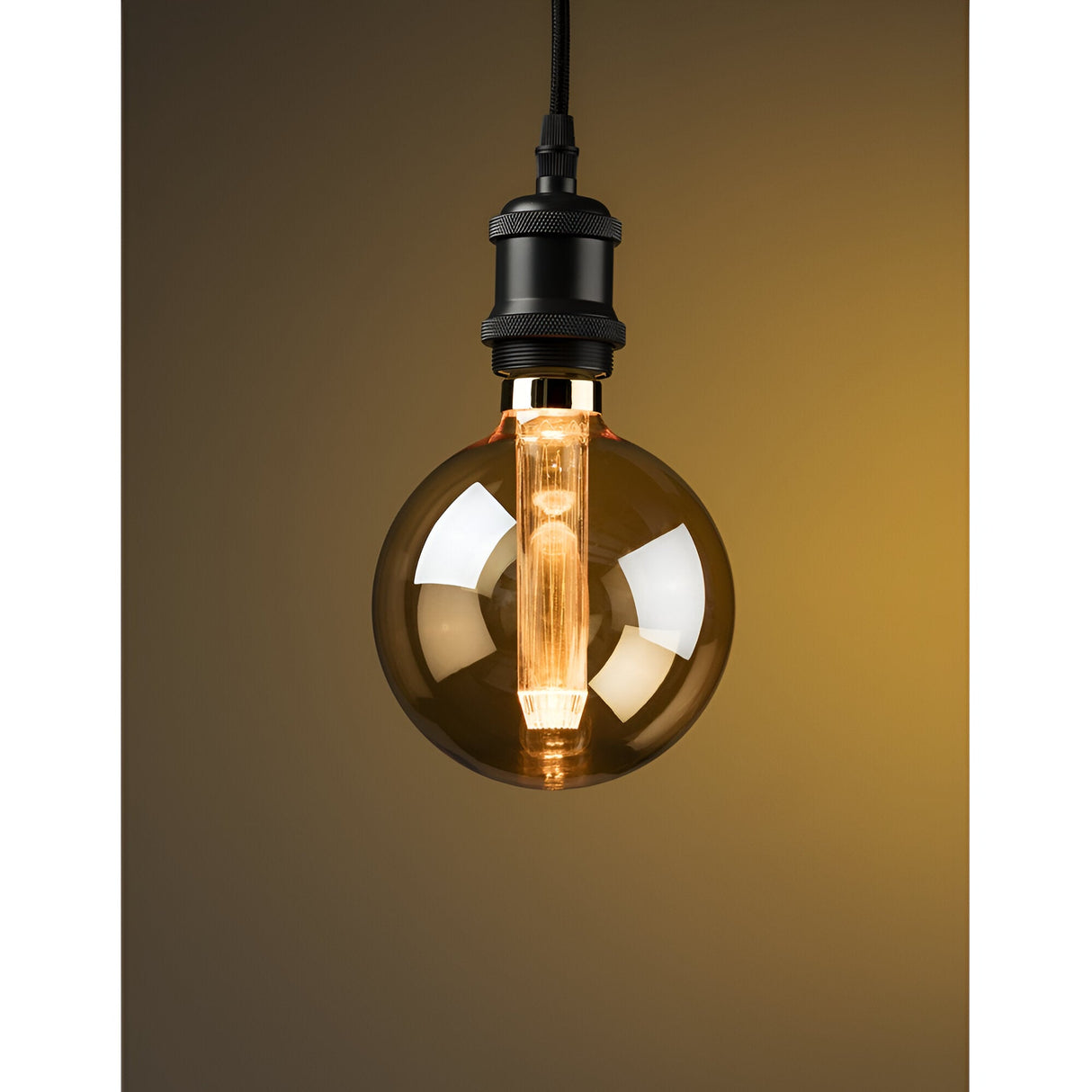 Luna 3W Non-Dimmable Globe Filament Bulb - Amber, E27, 1800K