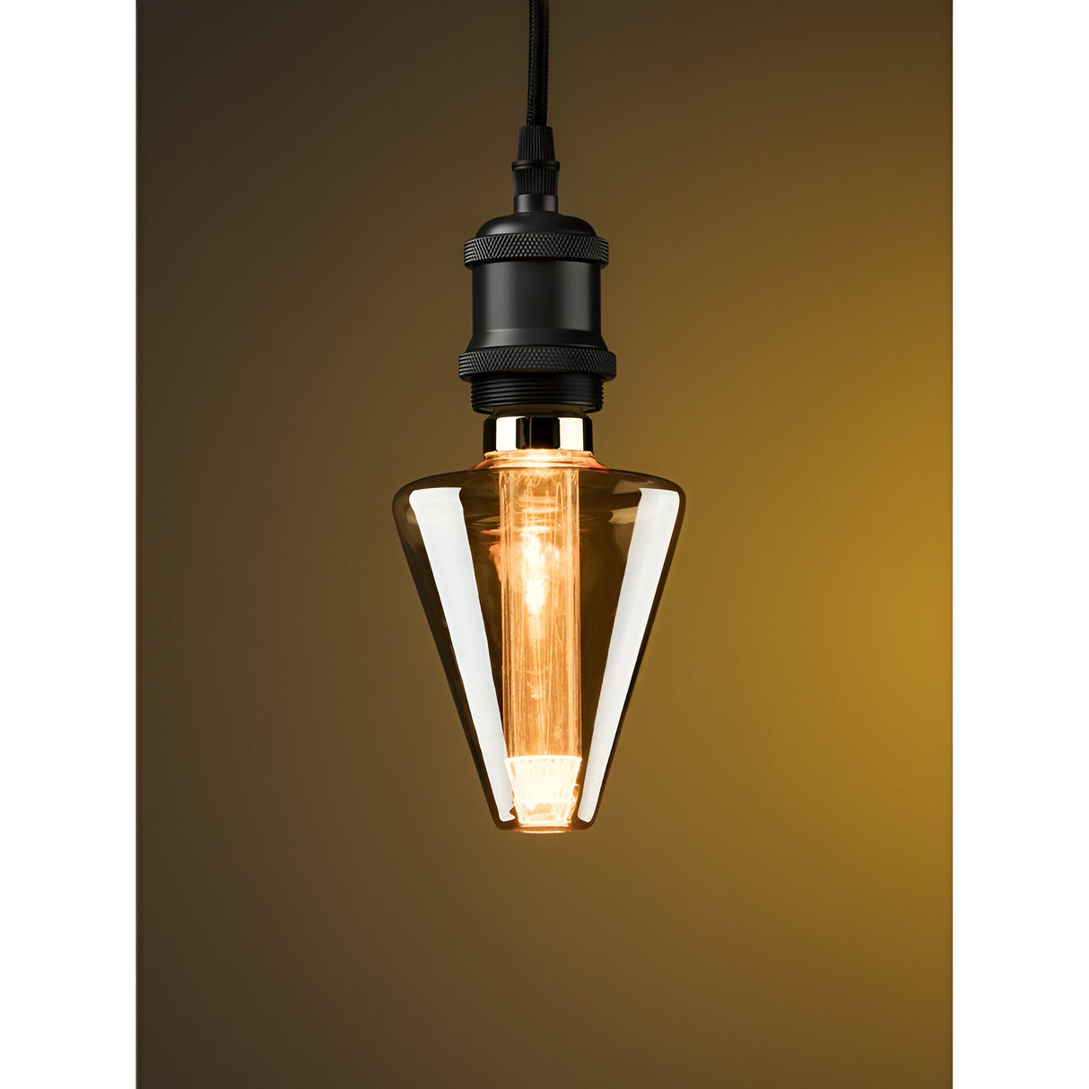 Luna 3W Non-Dimmable Cone Filament Bulb - Amber, E27, 1800K