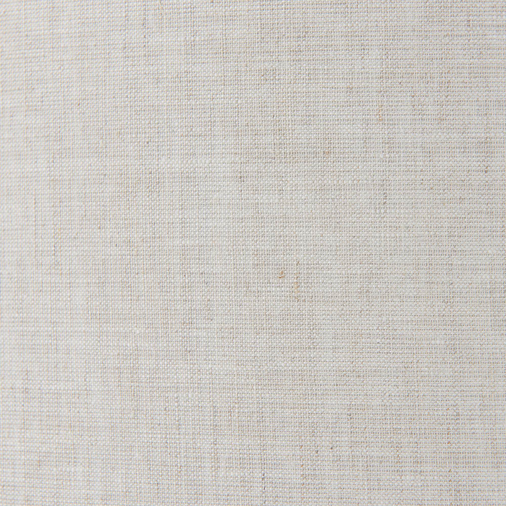 Close-up of neutral woven linen fabric shade texture for the Brenley 3 Light Pendant, showing subtle beige and grey tonal weave.