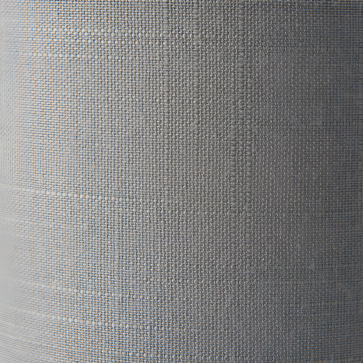Close-up of the Endon Brenley V3 six-light pendant's charcoal linen-mix shade, showing the woven fabric texture and brushed metallic inner lining.