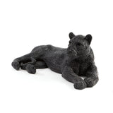 Leona Black Jewel-Inlaid Lying Lioness Sculpture - 101cm