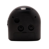 Silent Sweep Round Face Blinking Light Alarm Clock - Black