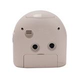 Silent Sweep Round Face Blinking Light Alarm Clock - White