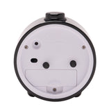 Round Alarm Clock with Sweep Movement & Snooze - Black & White