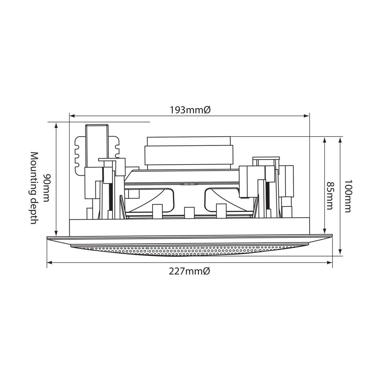 Adastra CC6V 100V 6.5" 2-Way Ceiling Speaker