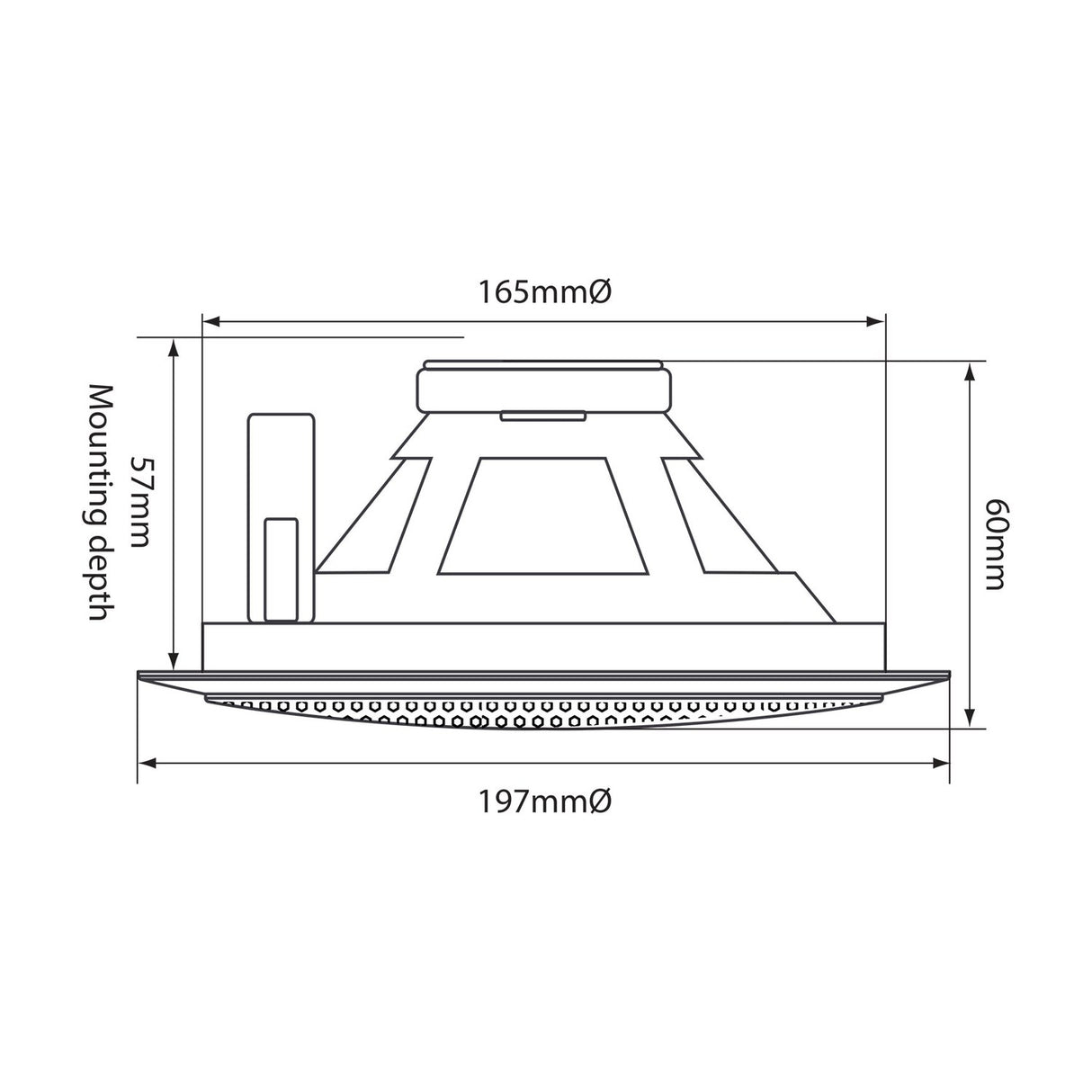 Adastra EC56V Metal Quick-Fit 100V Ceiling Speaker