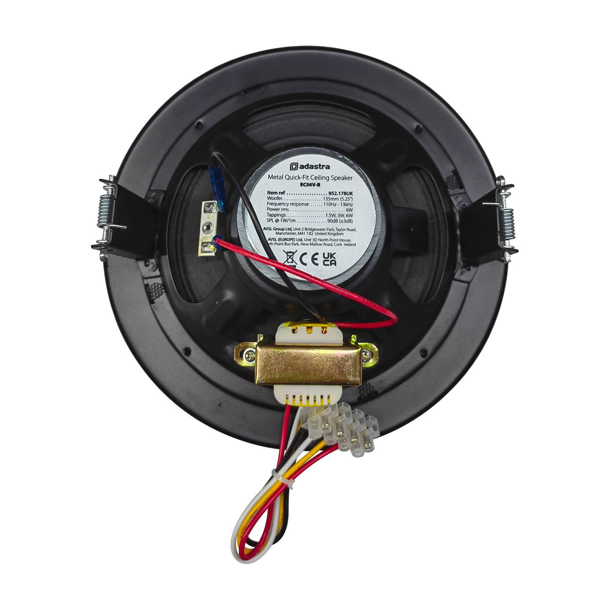 Adastra EC56V-B 100V Metal Quick-Fit Ceiling Speaker