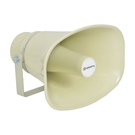 Adastra EH30V rectangular horn speaker in ivory ABS with mounting bracket, shown on a plain white background.