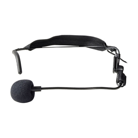 Adastra H25B neckband microphone with foam-covered mic head, adjustable strap and cable clip, shown on a plain white background.