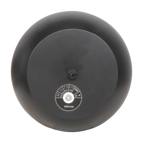 Adastra PS65-B 6.5" 100V line pendant speaker in matt black, spheroid shape with rear tap selector switch, shown on a plain white background.