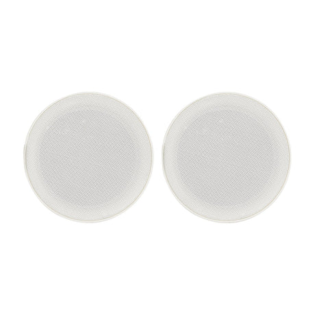 Pair of Adastra SL3 3" slimline round ceiling speakers with white perforated grilles, shown on a plain white background.