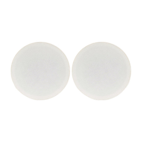 Pair of Adastra SL4 slimline 4" round ceiling speakers with white perforated grilles, shown side by side on a plain white background.