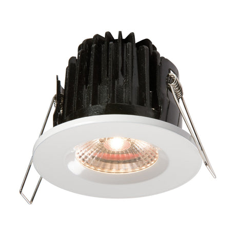 IP65 7W LED 3000K Warm White Downlight with White Round Bezel