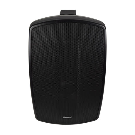 Adastra BH8V-B IP44 100V background speaker in matte black, moulded cabinet with black grille and mounting bracket, shown on a plain white background.