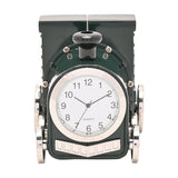 Miniature Steam Train Quartz Metal Mantel Clock - Green