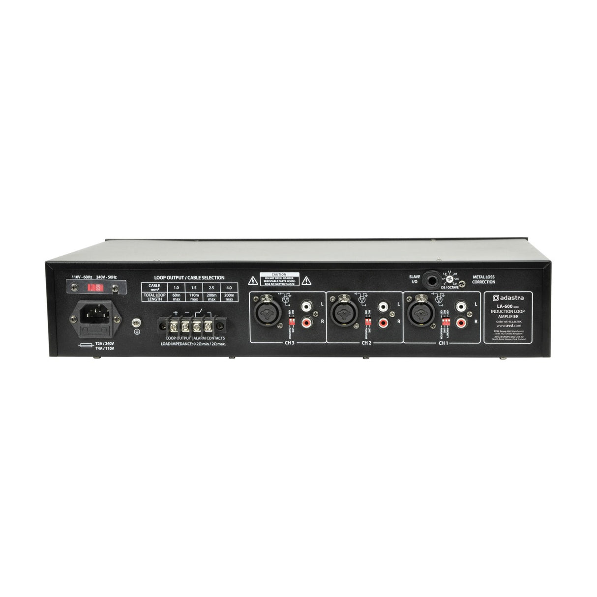 Adastra LA-600 mkII Rack Induction Loop Amplifier