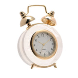 Twin Bell Miniature Crystal Mantel Clock - Clear & Gold