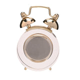 Twin Bell Miniature Crystal Mantel Clock - Clear & Gold